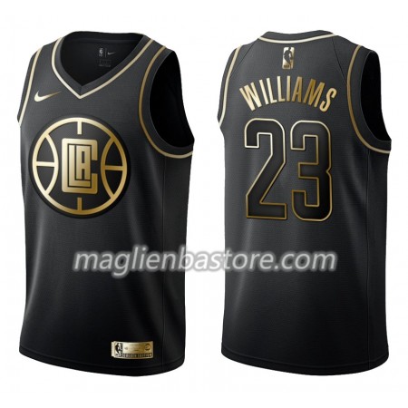 Maglia NBA Los Angeles Clippers Lou Williams 22 Nike Nero Golden Edition Swingman - Uomo